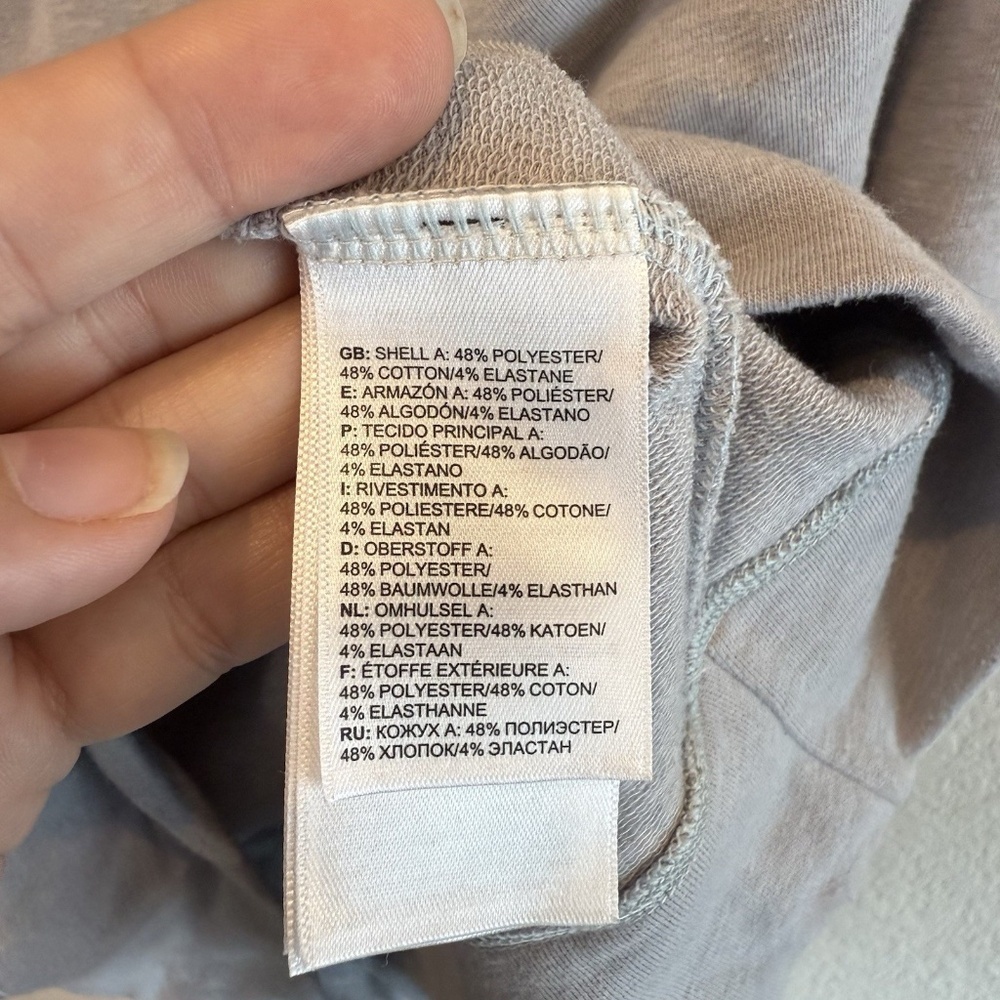 The North Face Terry Hoodie Womens XS Gray Pullover Kangaroo Pocket Logo - Picture 6 of 9